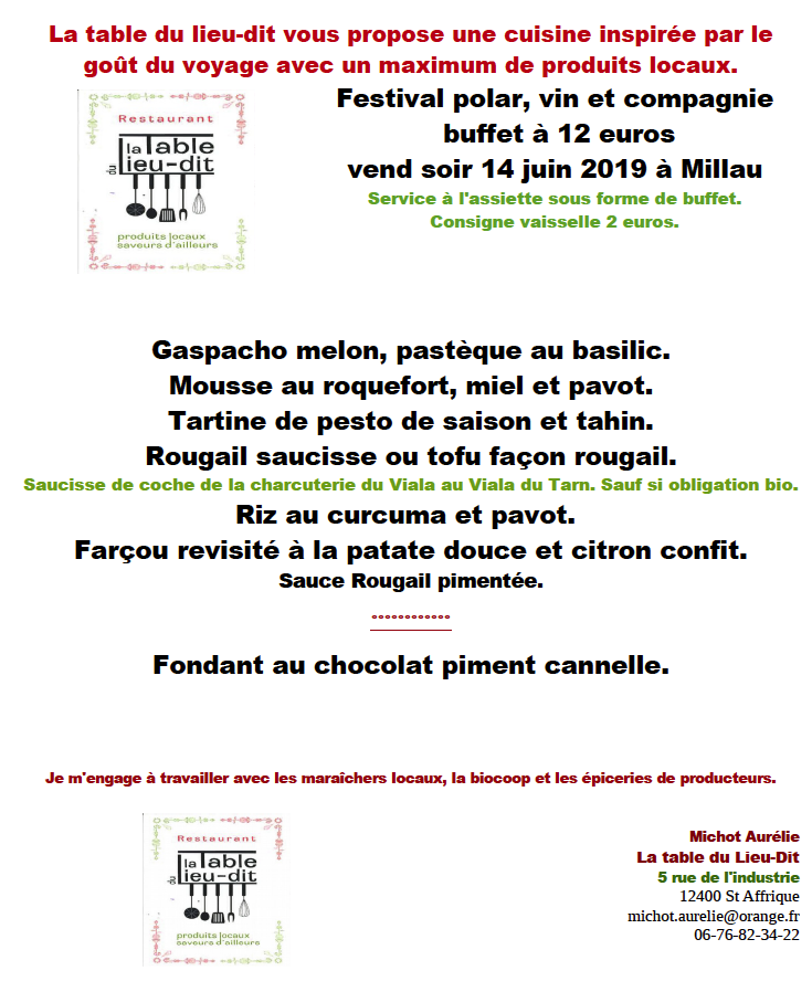 menu du 14 juin 2019